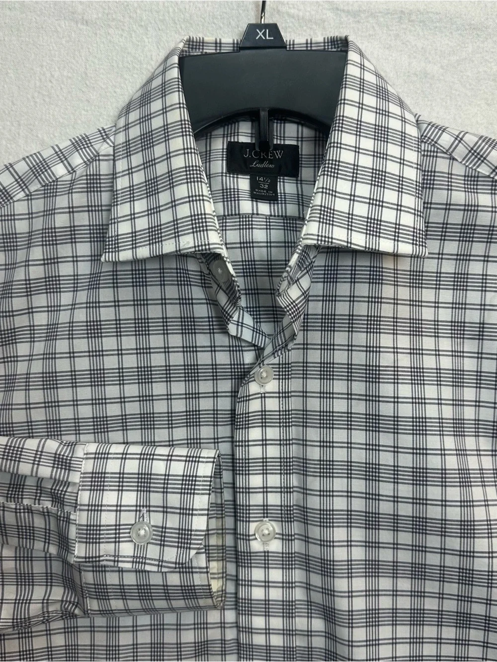 J.Crew Ludlow Slim Fit Men’s 14.5 32 Plaid Stretch Cotton Dress Shirt